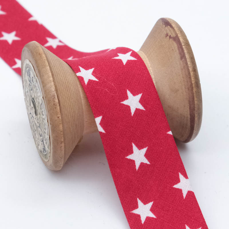 Biais Etoile 25mm Bordeaux - Maison Klem